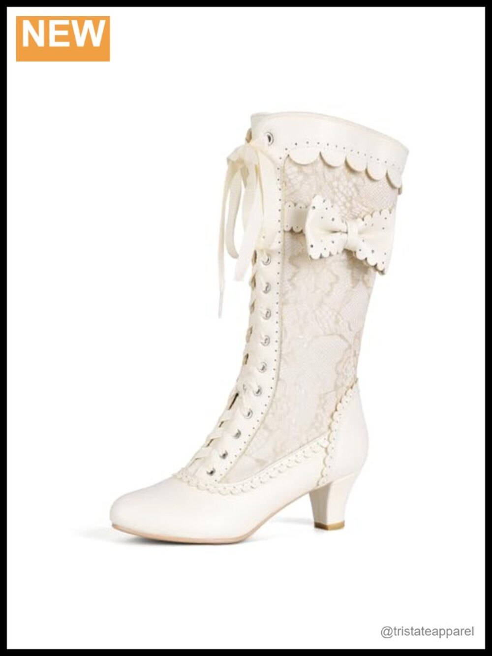 Victorian Mid Calf Granny Boots Lace Up Zipper Renaissance Costume Shoes Mid